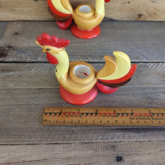 Vintage 1960 Coq Rouge by Holt-Howard Candle Holders Set of Two - Picture 11 of 11